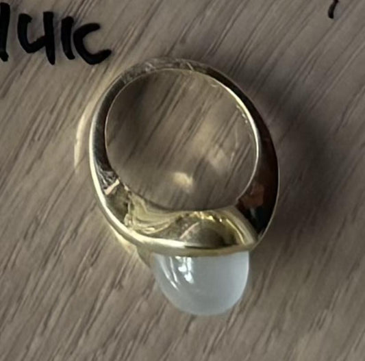 12ct Moonstone 14KY Ring 7 Size
