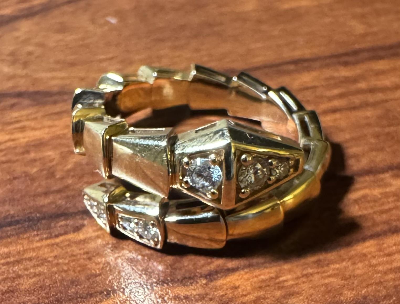 .21ct Diamond 18KY Snake Ring