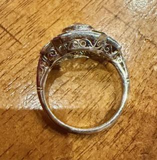 1.49ct (I-J VS2) Old European Cut Diamond Platinum Handmade Ring