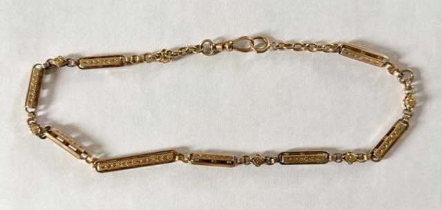 Victorian Handmade 14KY Gold Necklace (Antique 1870s) 35g 16.50"