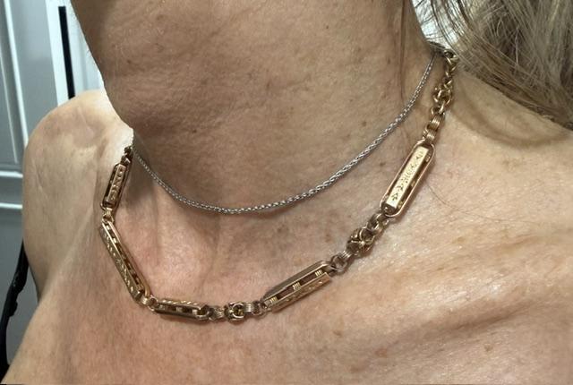 Victorian Handmade 14KY Gold Necklace (Antique 1870s) 35g 16.50"