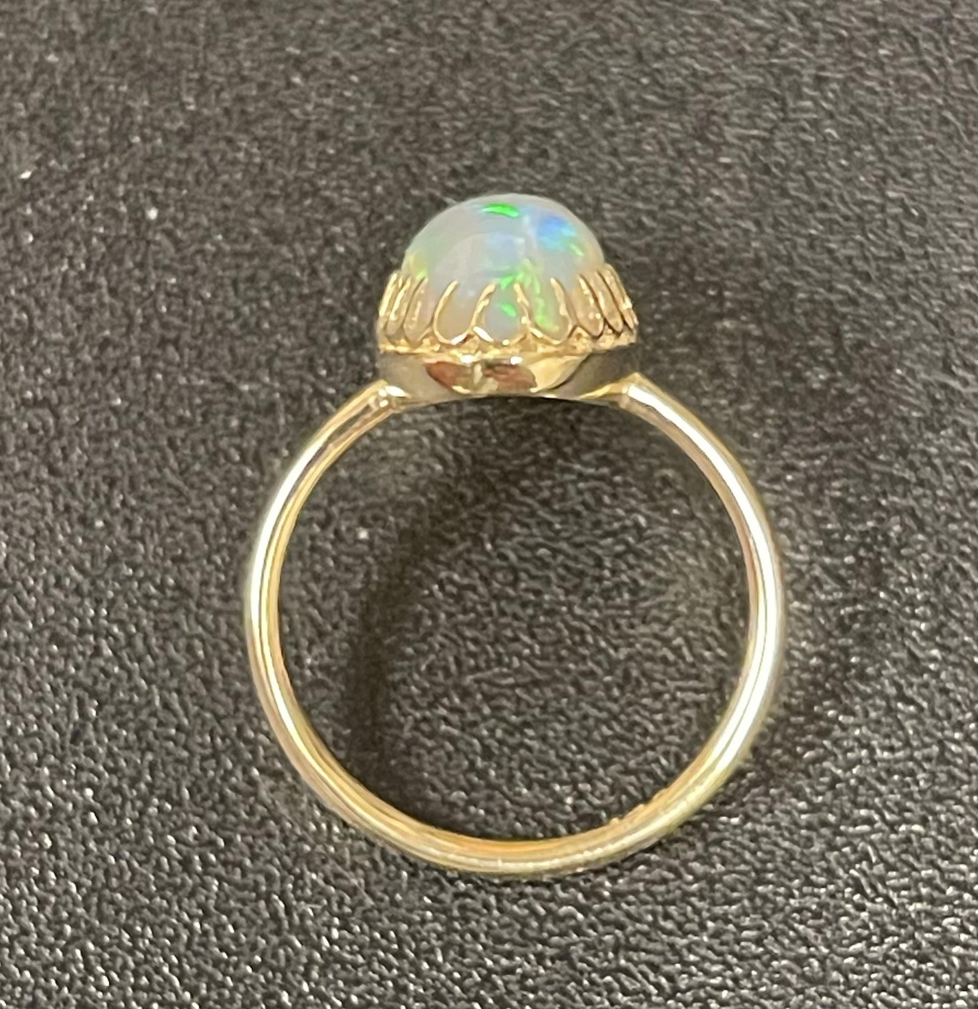 3.60ct Australian Jelly Opal 14KY Ring