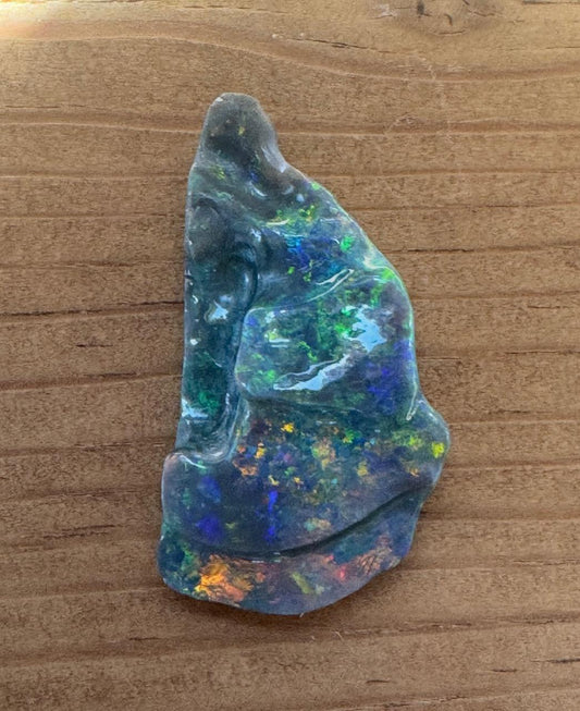 66.45ct Free Form Australian Lightning Ridge Black Loose Opal