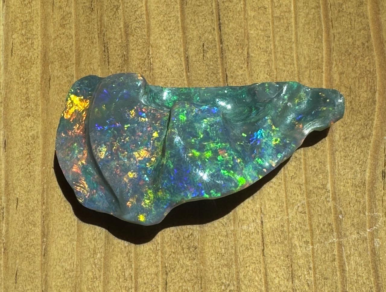 66.45ct Free Form Australian Lightning Ridge Black Loose Opal
