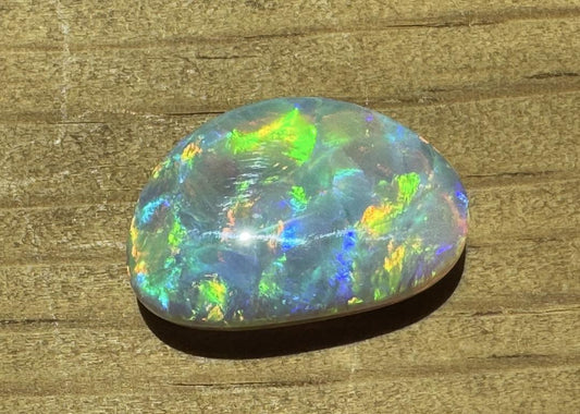 16.20ct Free Form Australian Lightning Ridge Crystal Loose Opal