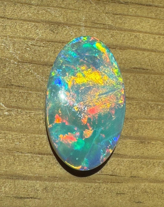 20.08ct Lightning Ridge Australian Black Loose Opal 30x17mm