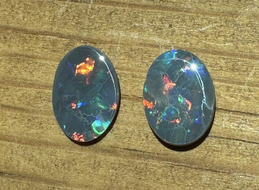 4.80ct Oval Matching Pair Loose Opals 14X10mm