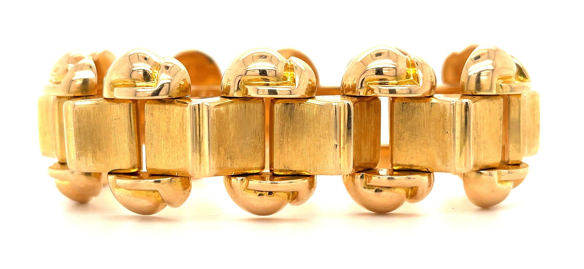 Retro (Circa 1940s) 18KY Rose Gold Vintage Bracelet