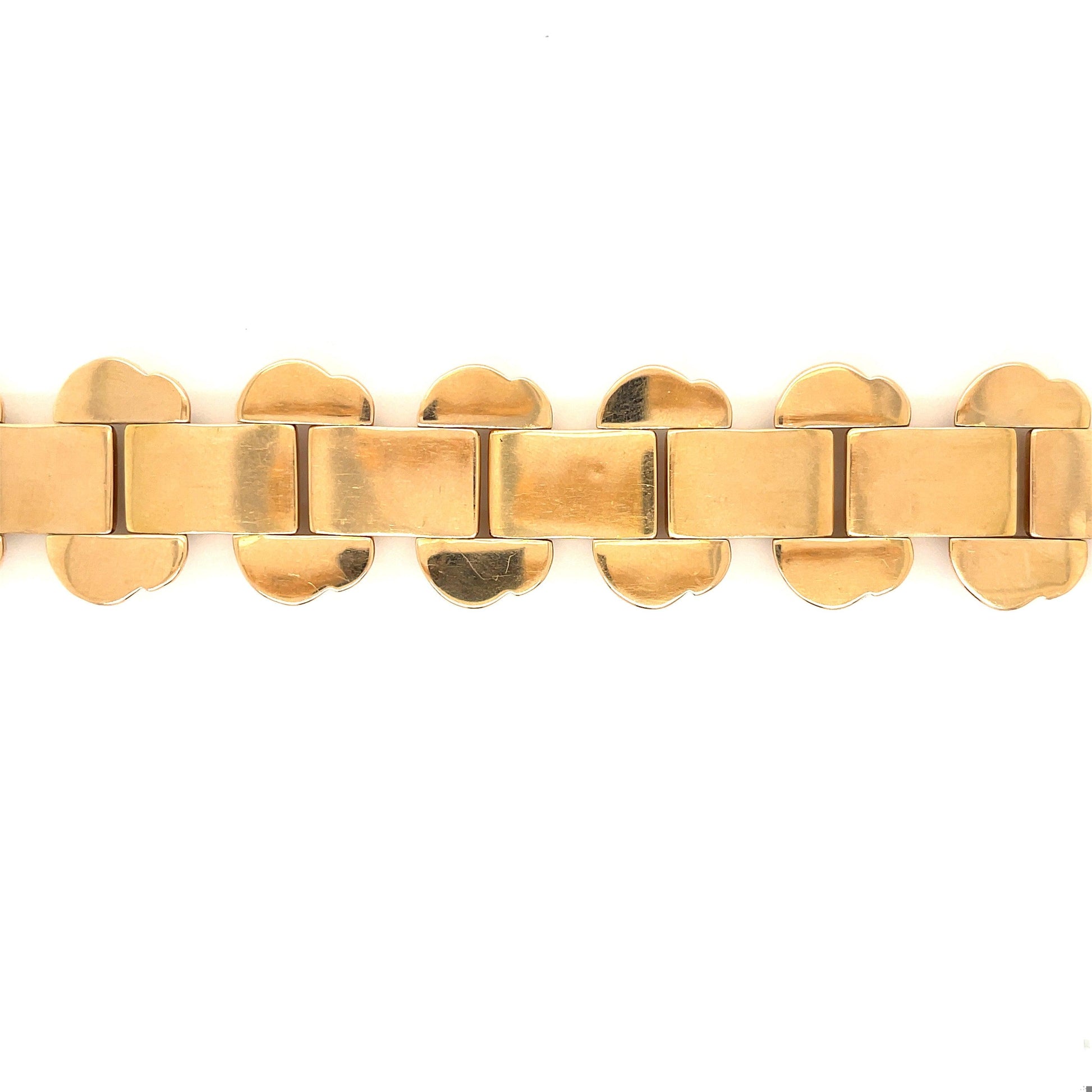 Retro (Circa 1940s) 18KY Rose Gold Vintage Bracelet