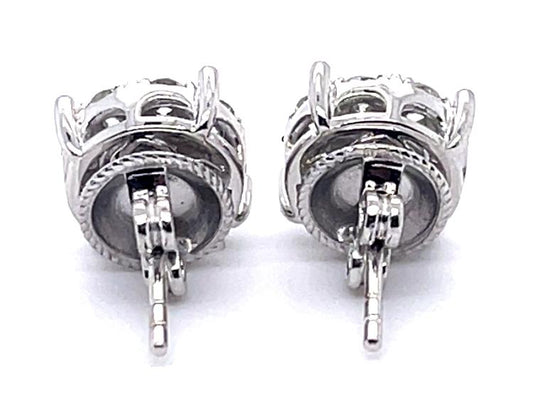 .46ct Dia 14KW Stud Earrings .96ct SD 3.30g