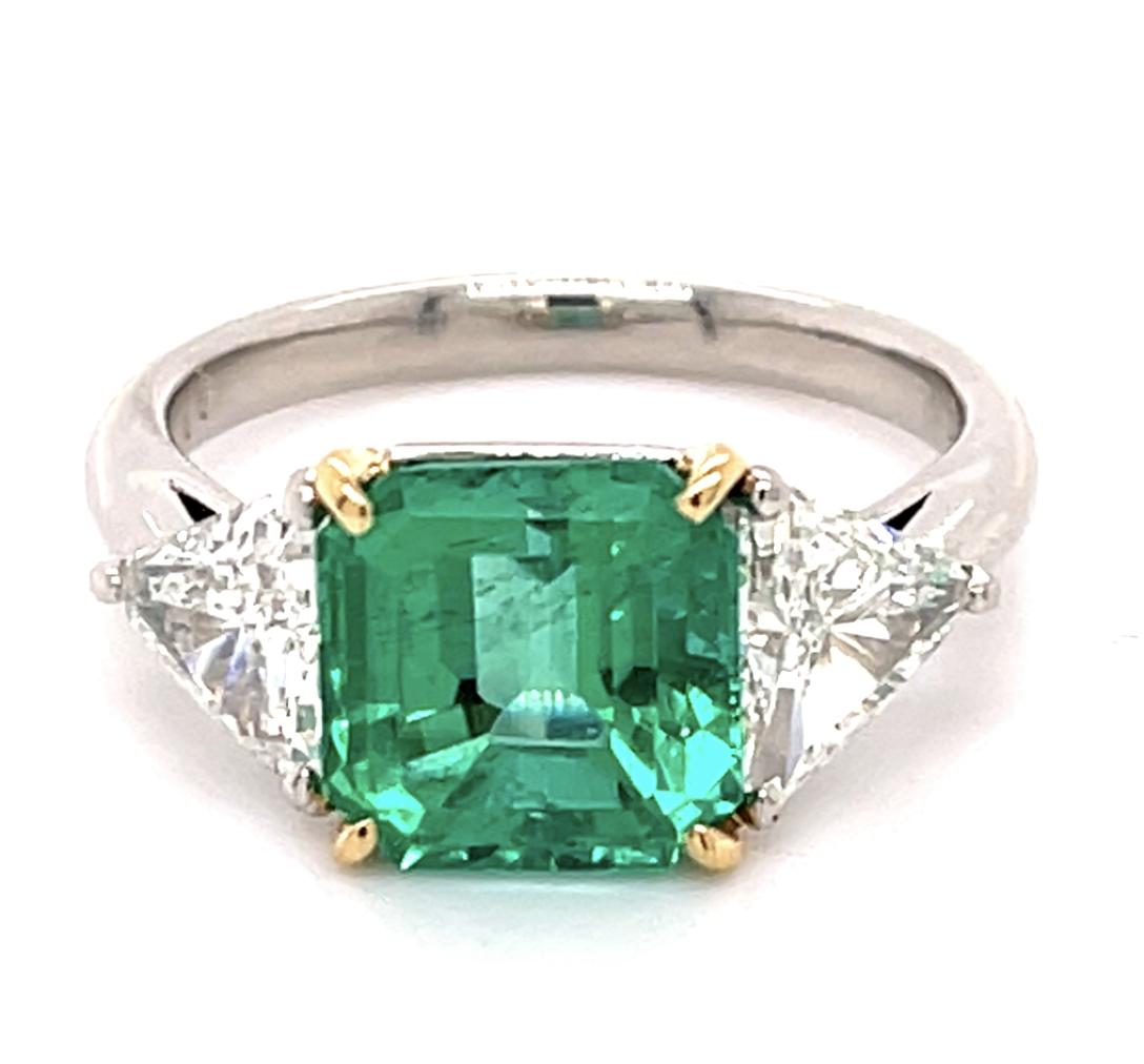F1 Colombian 2.87ct Emerald Ring 1ct SD 5.30g 6 Size GIA 2546106958