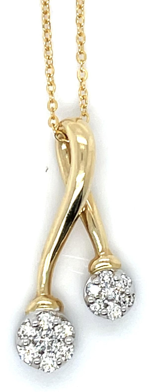 .38ct Diamond 14KY Pendant