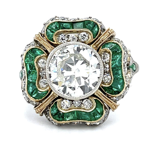 2.01ct VS G-H Platinum +18K Handmade Ring
