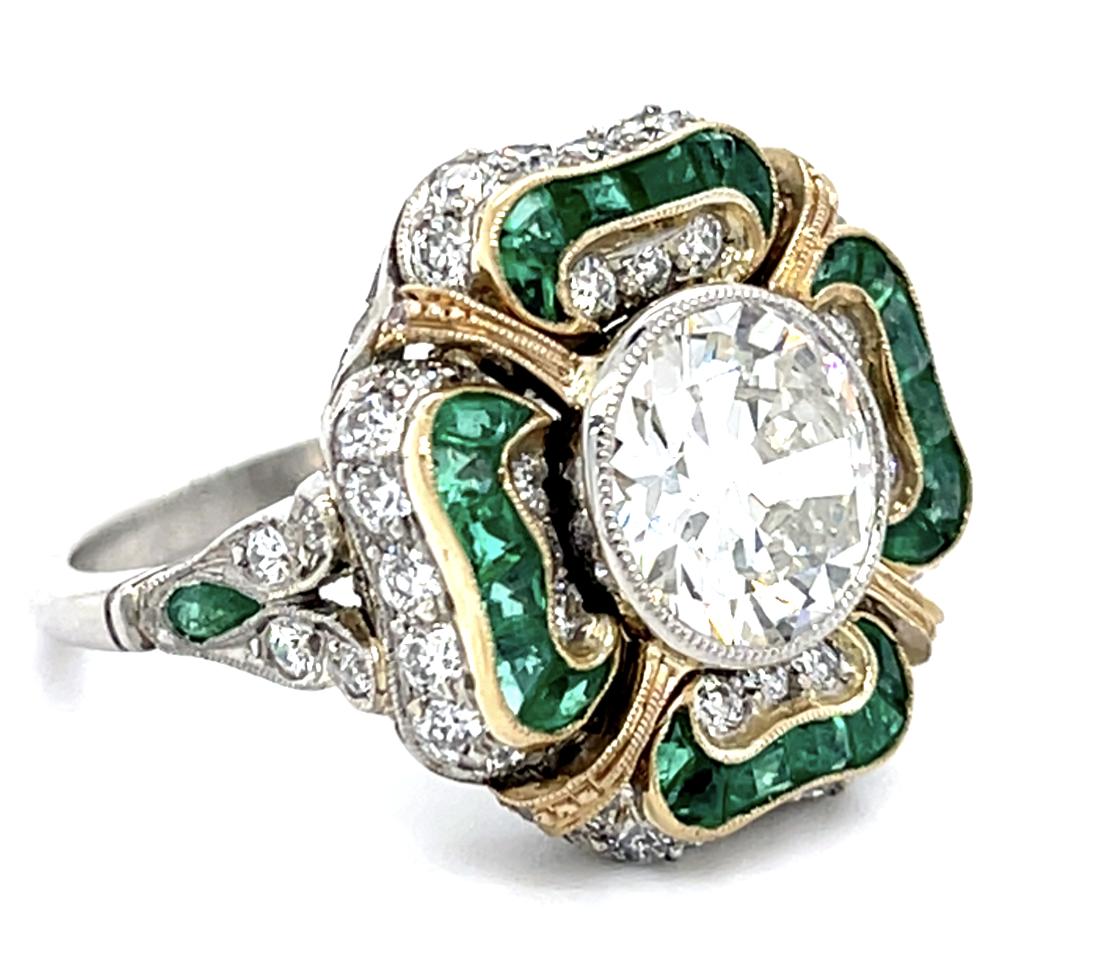 2.01ct VS G-H Platinum +18K Handmade Ring