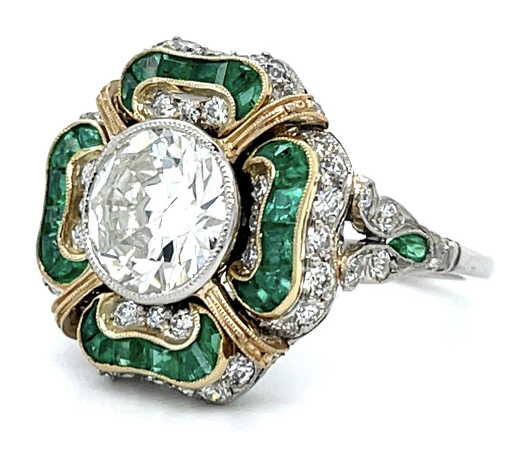 2.01ct VS G-H Platinum +18K Handmade Ring