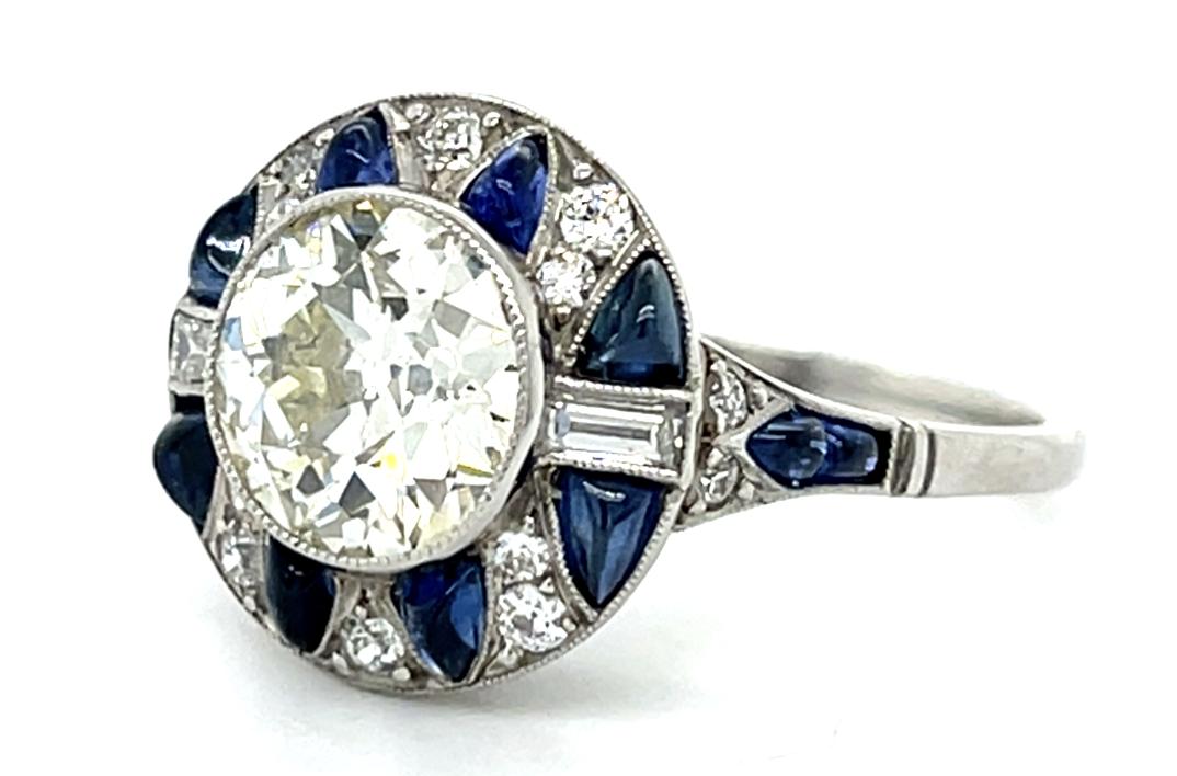 1.75ct VS I-J European Diamond (No Cert) Platinum Handmade Ring