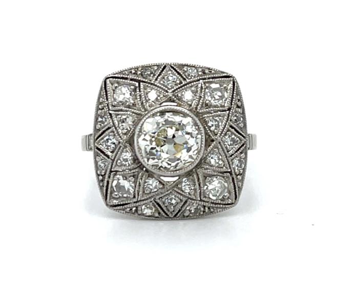 1.22ct Diamond Platinum Handmade Ring