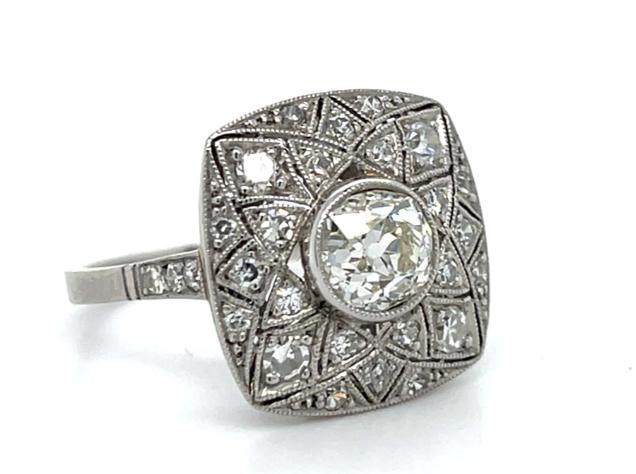 1.22ct Diamond Platinum Handmade Ring