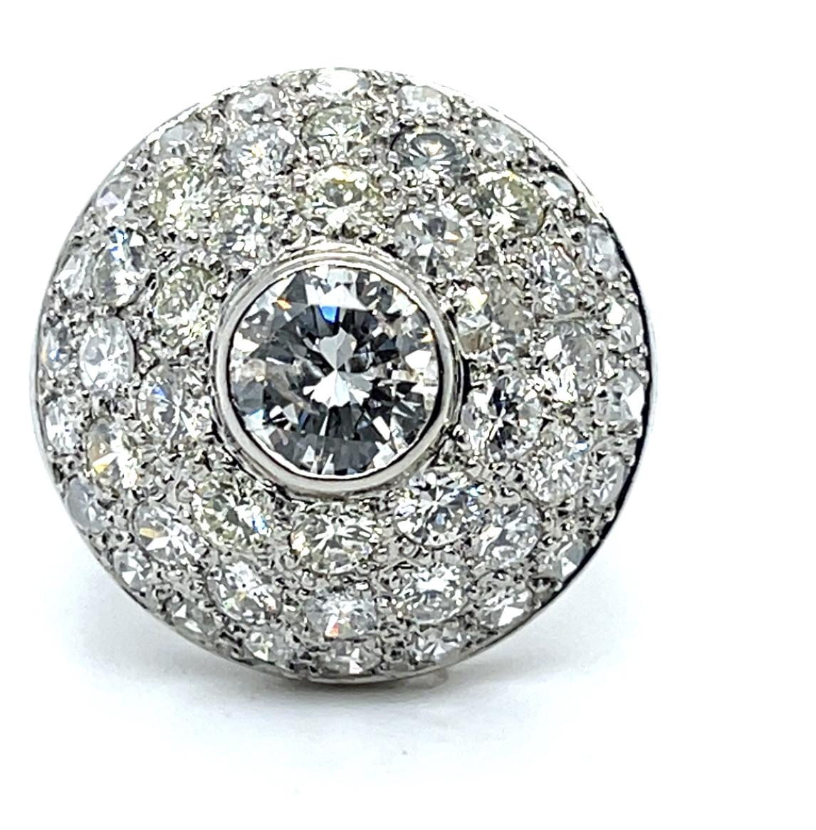 .90ct Platinum Diamond Ring 4.5cts SD