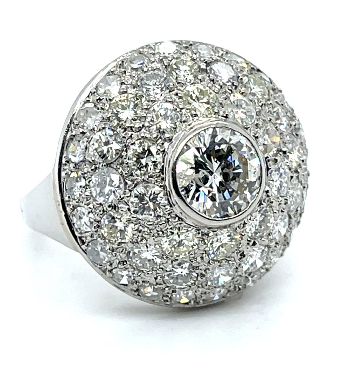 .90ct Platinum Diamond Ring 4.5cts SD