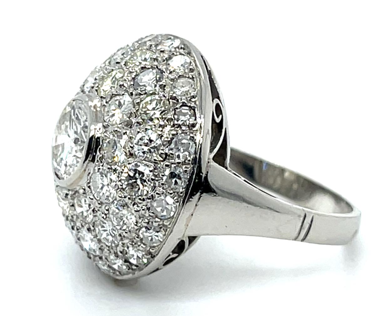 .90ct Platinum Diamond Ring 4.5cts SD