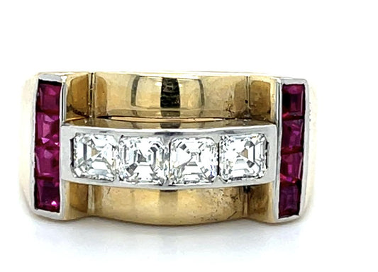 Original Retro .60ct Diamond 18K Ring