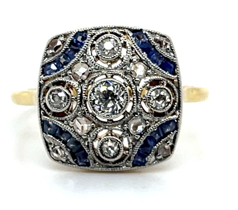 Original Edwardian .60ct Diamond PT + 18K Ring