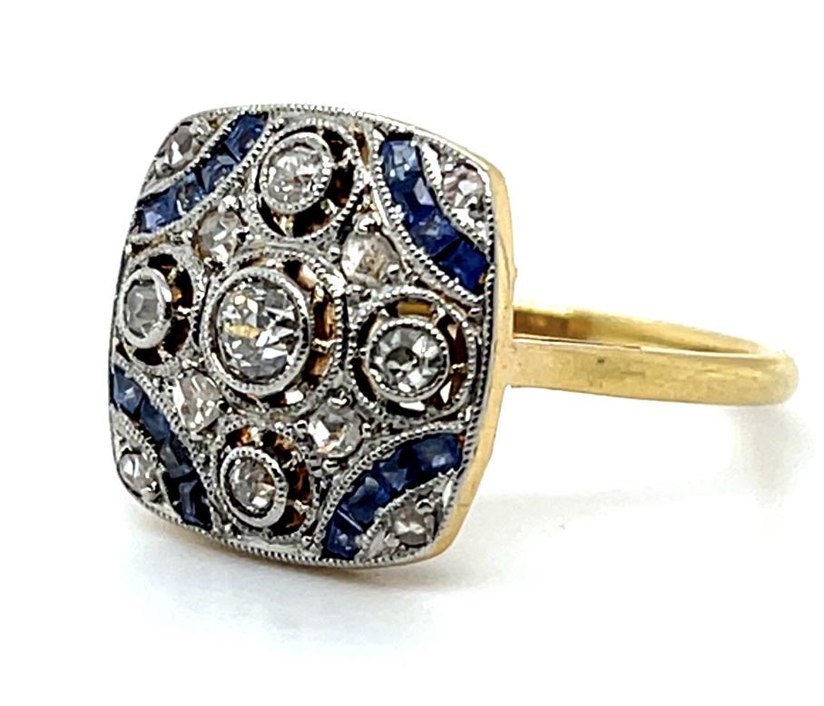 Original Edwardian .60ct Diamond PT + 18K Ring