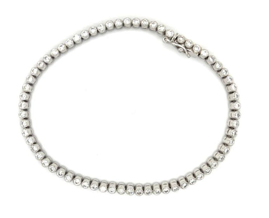 2.20ct Bezel Set Platinum Diamond Brecelet
