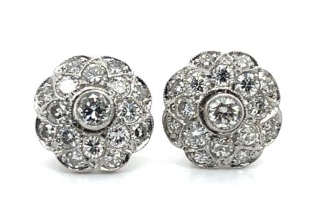 1.80ct Platinum Diamond Earrings