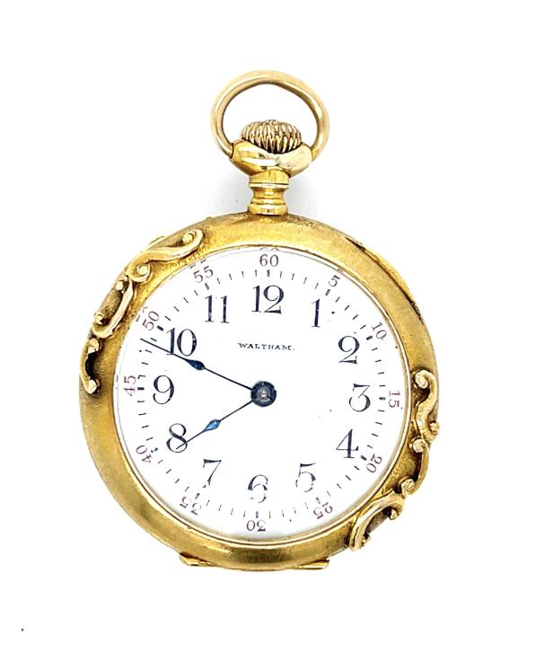Original 14KY .30ct Dia Art Nouveau Pendant/Pocket Watch (Circa 1890s)