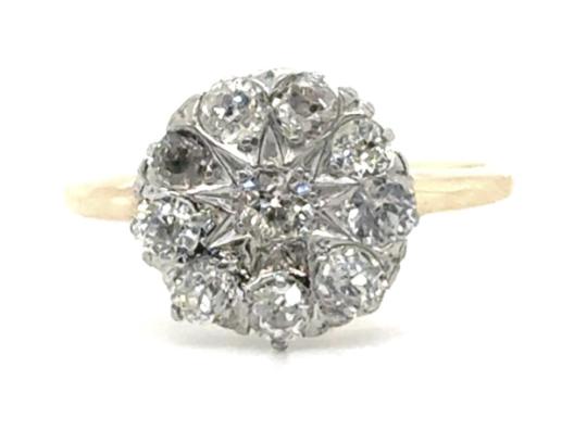Original Edwardian 1ct Diamond PT+14K Ring (Circa 1910) 2.30g 6.5g