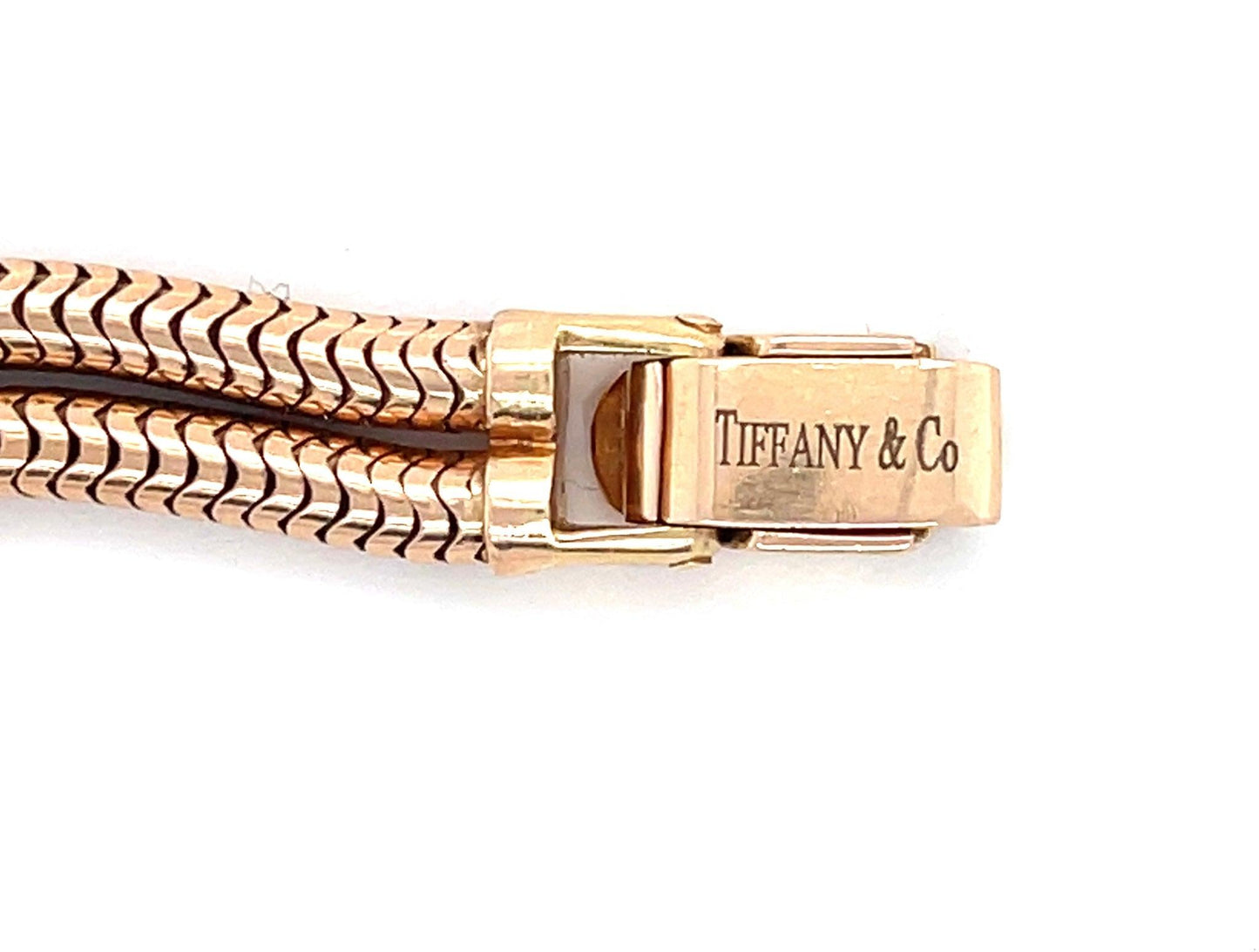 Tiffany & Co. Retro 46ct Aquamarine Bracelet (Vintage 1945) Ruby 14K 2 Tone