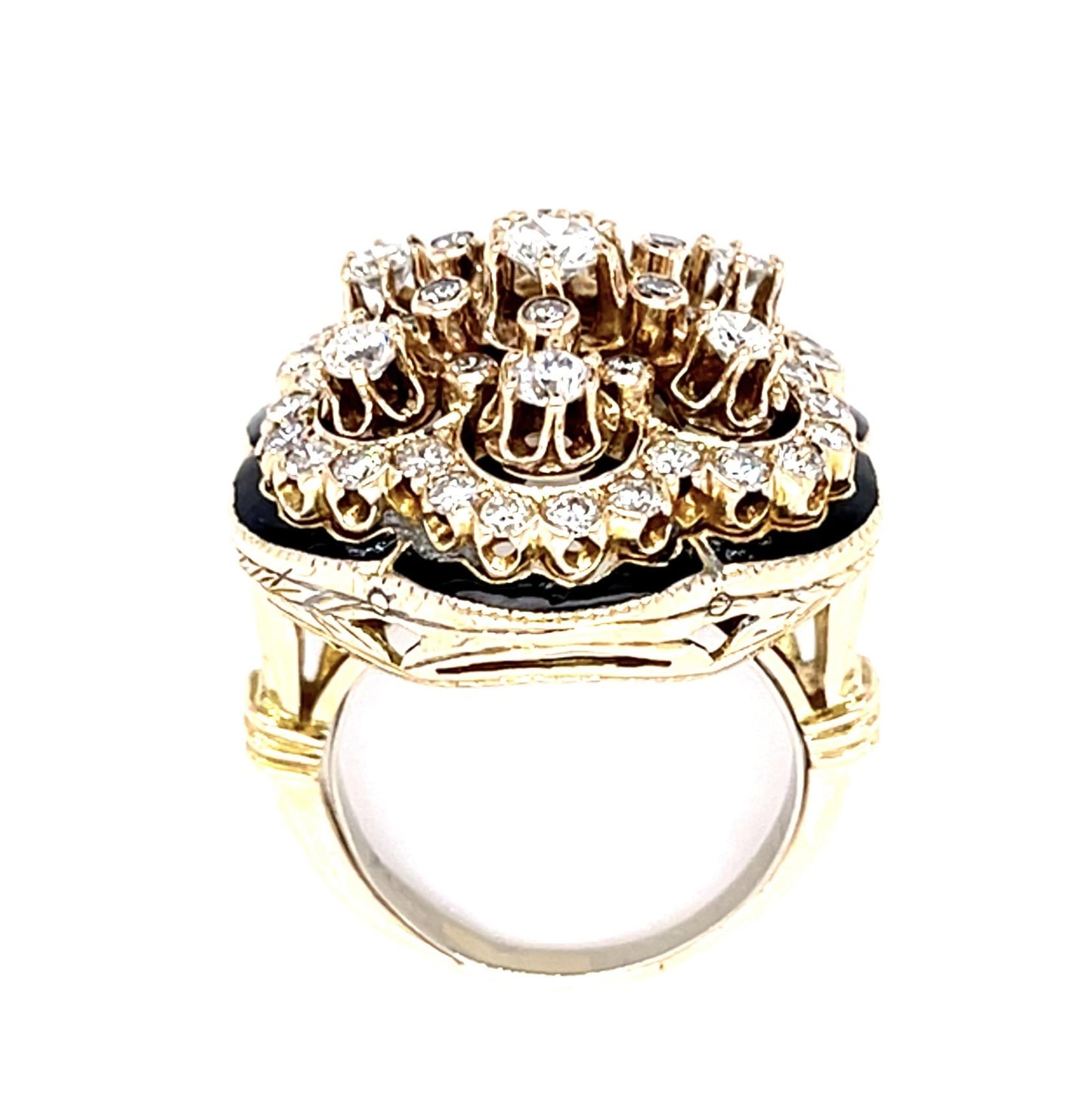 1.85ct Diamond 14KY Ring 14.29g 7.50 Size