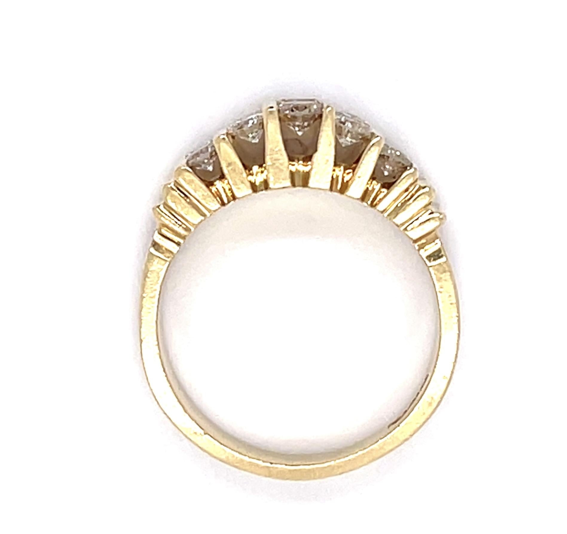 .96ct Diamond 14KY Estate Ring 6.49g 6 Size