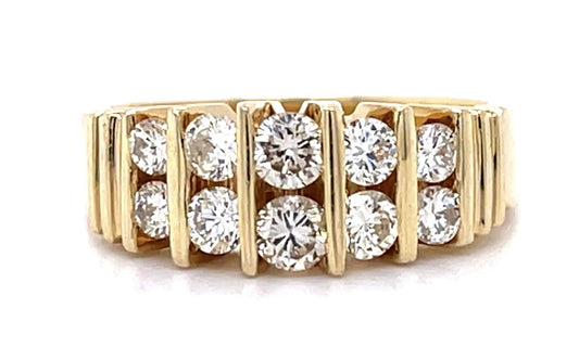 .96ct Diamond 14KY Estate Ring 6.49g 6 Size
