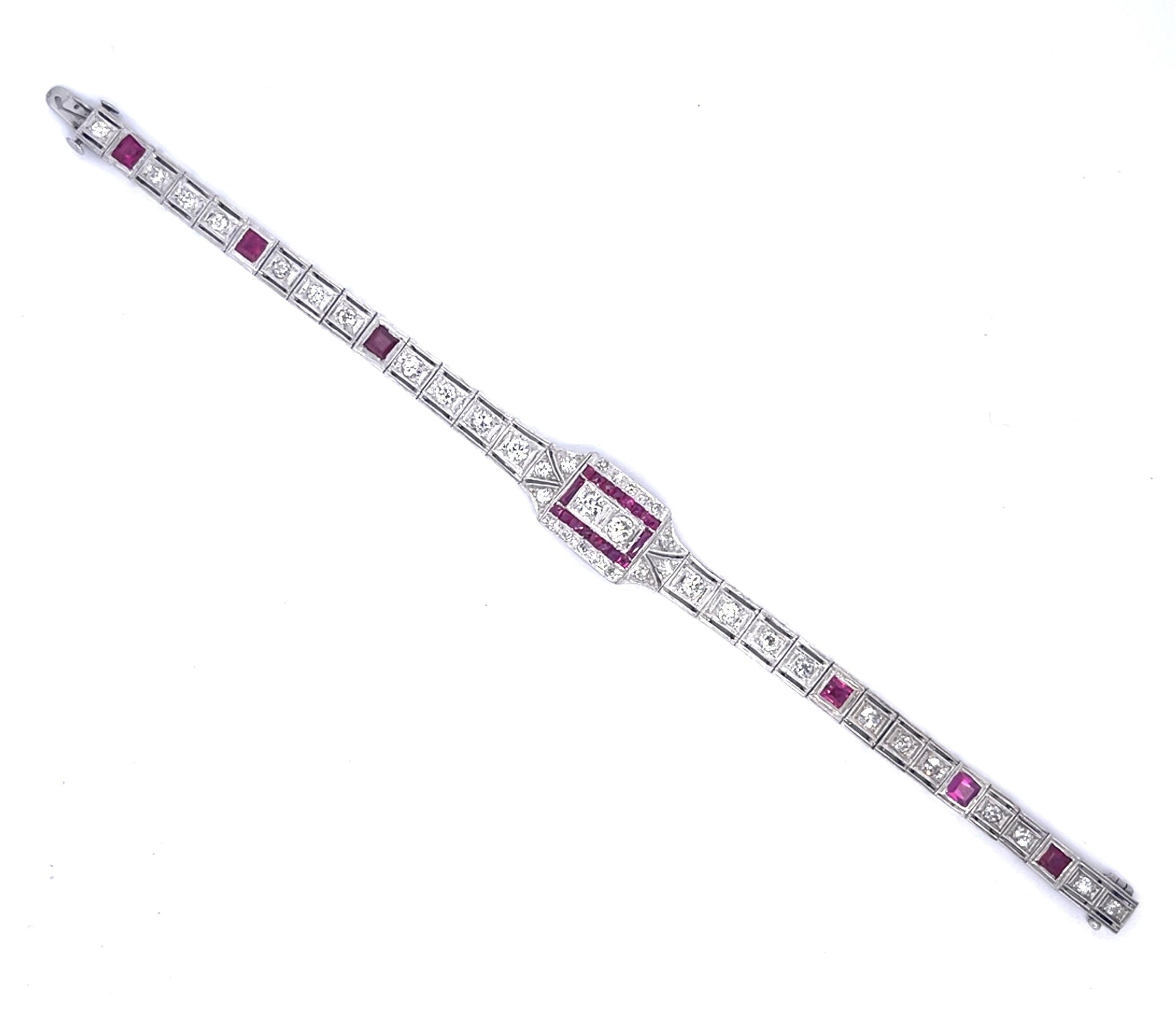 Art Deco 3ct (22 Old European Diamonds) Platinum Bracelet (Antique 1920s)