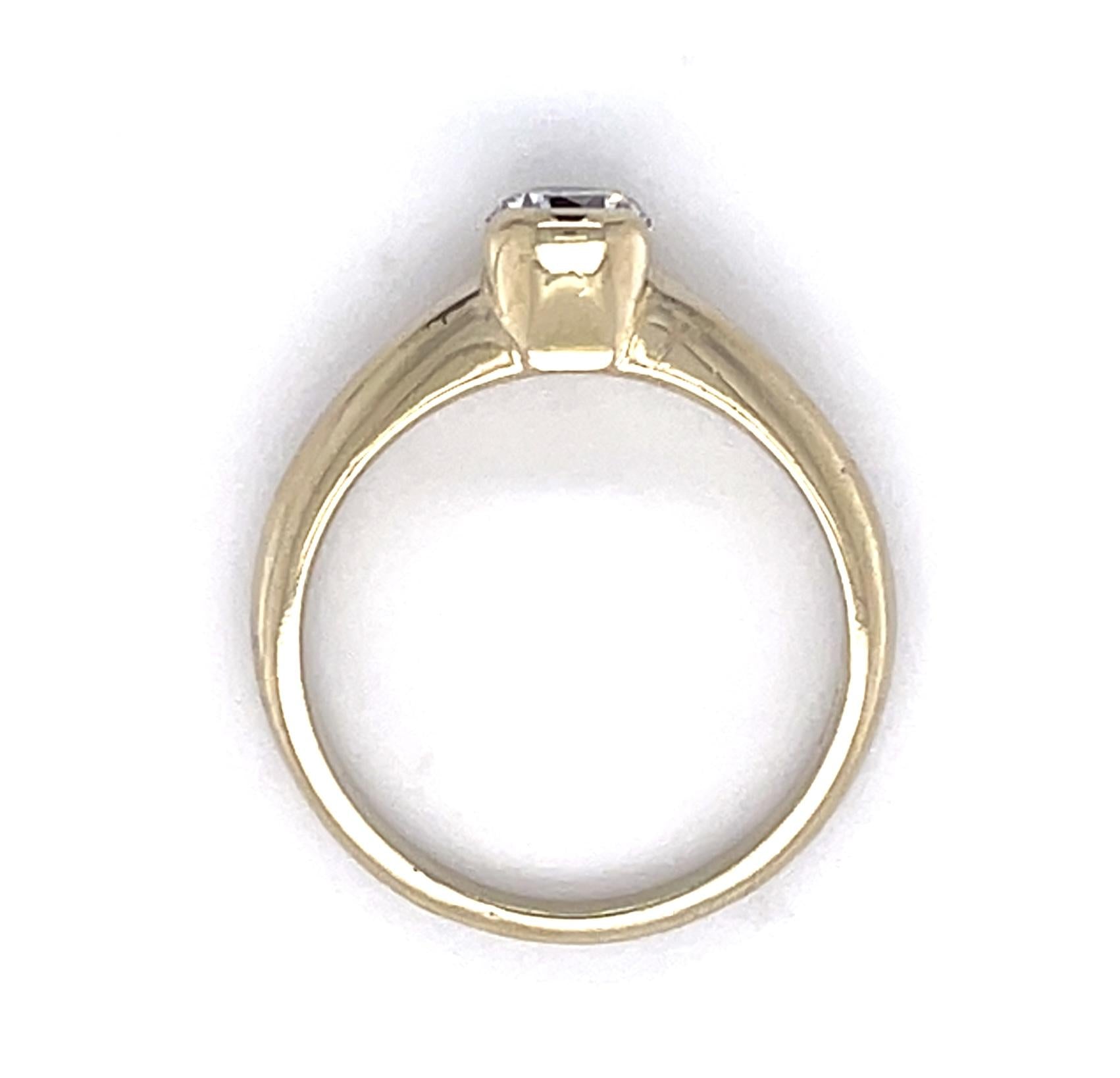 0.50ct Diamond 18KY 4.50gr Estate Ring Size 5.75