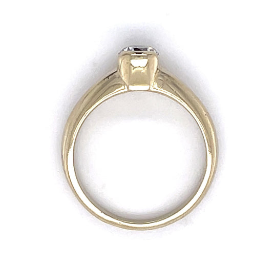 0.50ct Diamond 18KY 4.50gr Estate Ring Size 5.75
