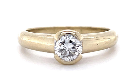 0.50ct Diamond 18KY 4.50gr Estate Ring Size 5.75