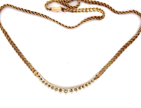 1.70ct Diamond 14KY Necklace 12.80g 18"