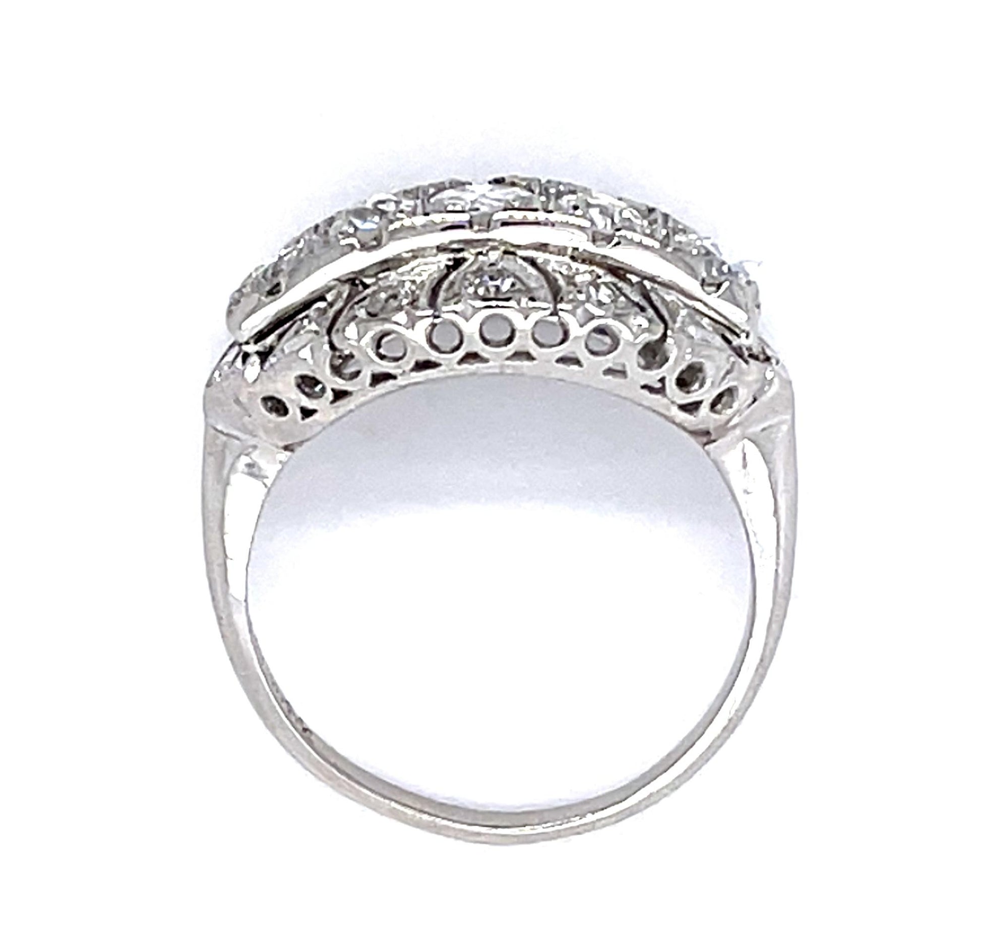 Art Deco .75ct Old European Diamond PT Ring (Vintage 1930s) .12ct SD 5.50g 7.50