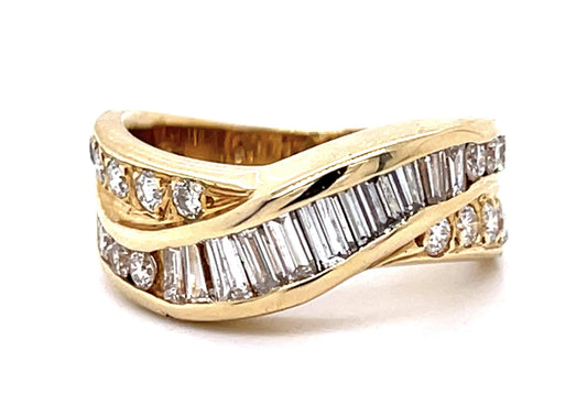 1.50ct Diamond 14KY Ring 4.40g 6 Size