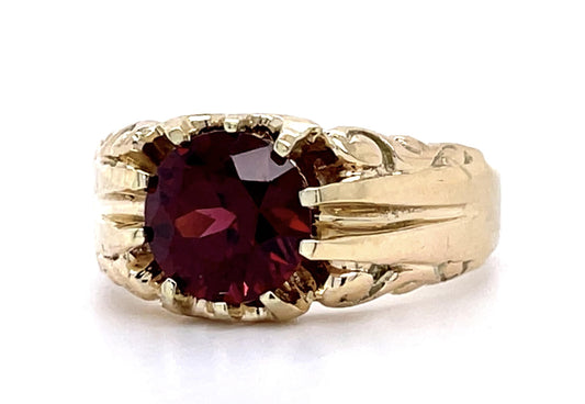 2.04ct Garnet 14KY Ring 5.83g 7.75 Size