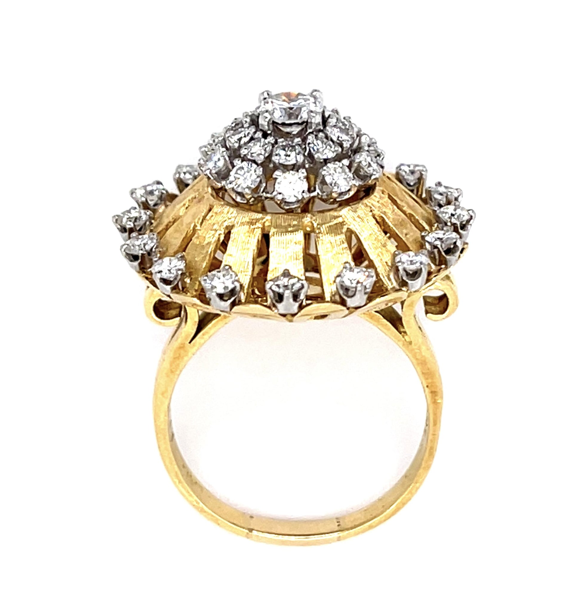 French .30ct Center Diamond 18KY Ring 2ct SD (Vintage 1960s)