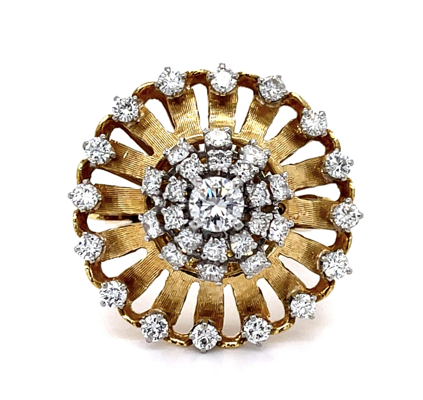 French .30ct Center Diamond 18KY Ring 2ct SD (Vintage 1960s)