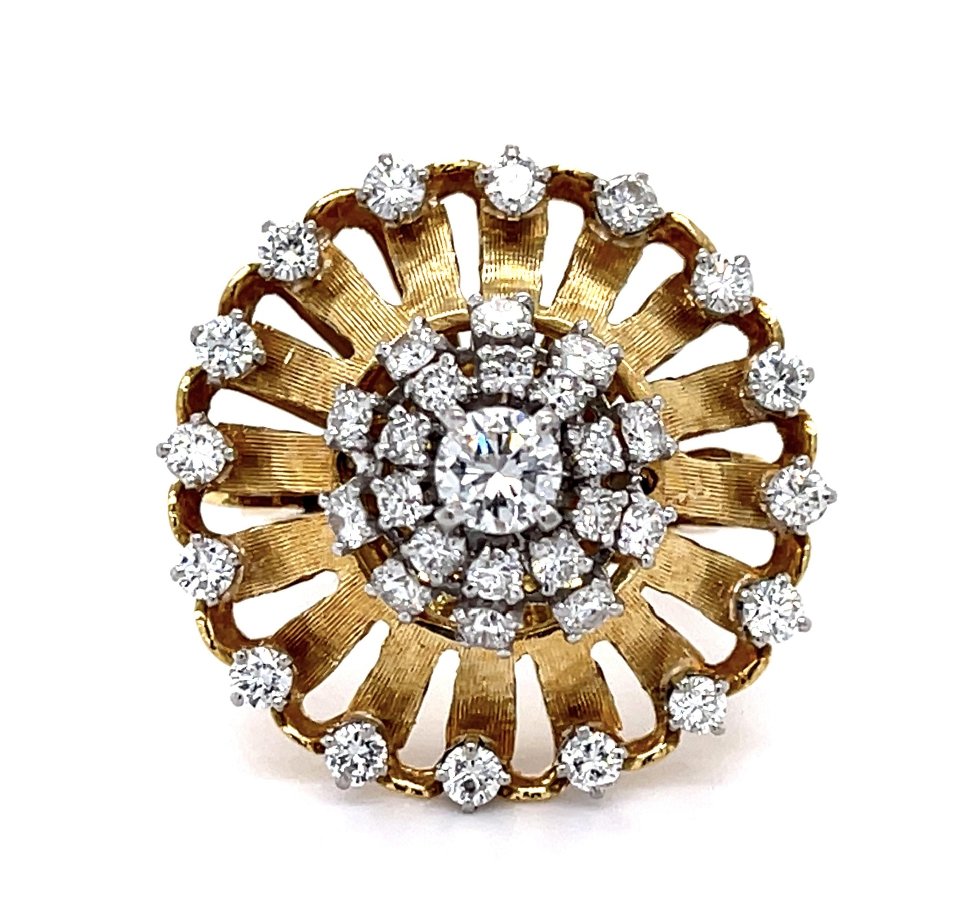 French .30ct Center Diamond 18KY Ring 2ct SD (Vintage 1960s)