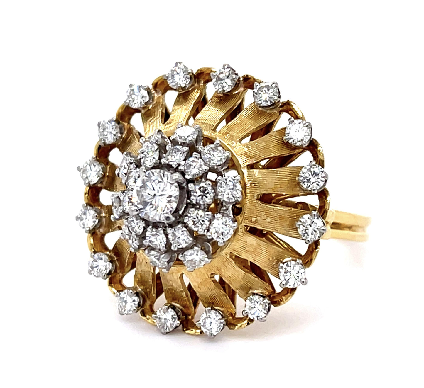 French .30ct Center Diamond 18KY Ring 2ct SD (Vintage 1960s)