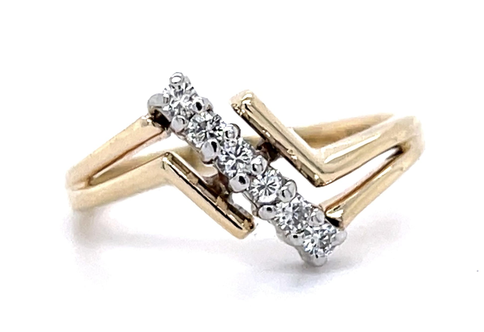.15ct Diamond 14KY Ring 2.50g 6.50 Size
