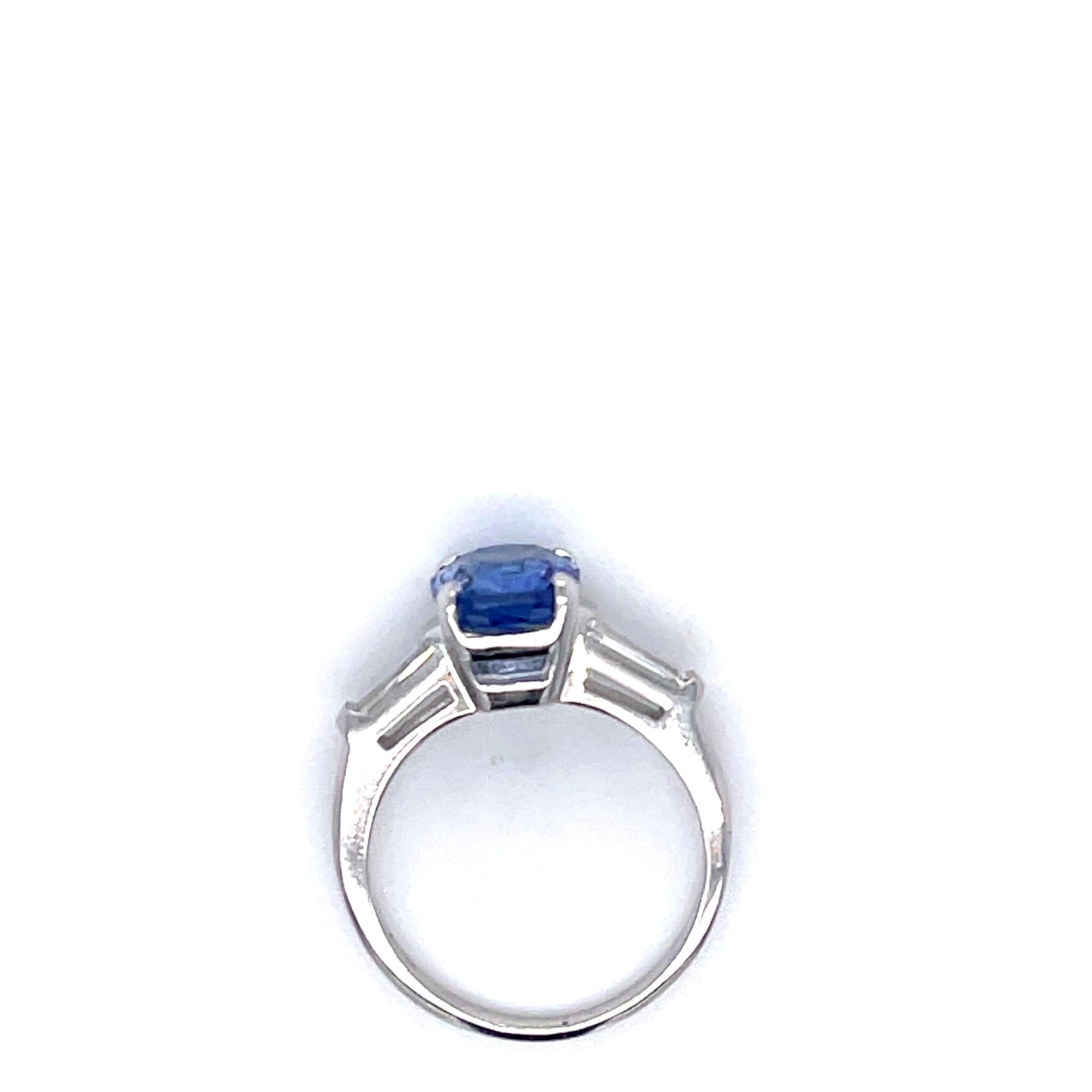 2.63ct Saph Ring .33ct Dia 14KY Ring 3.20g Size 5